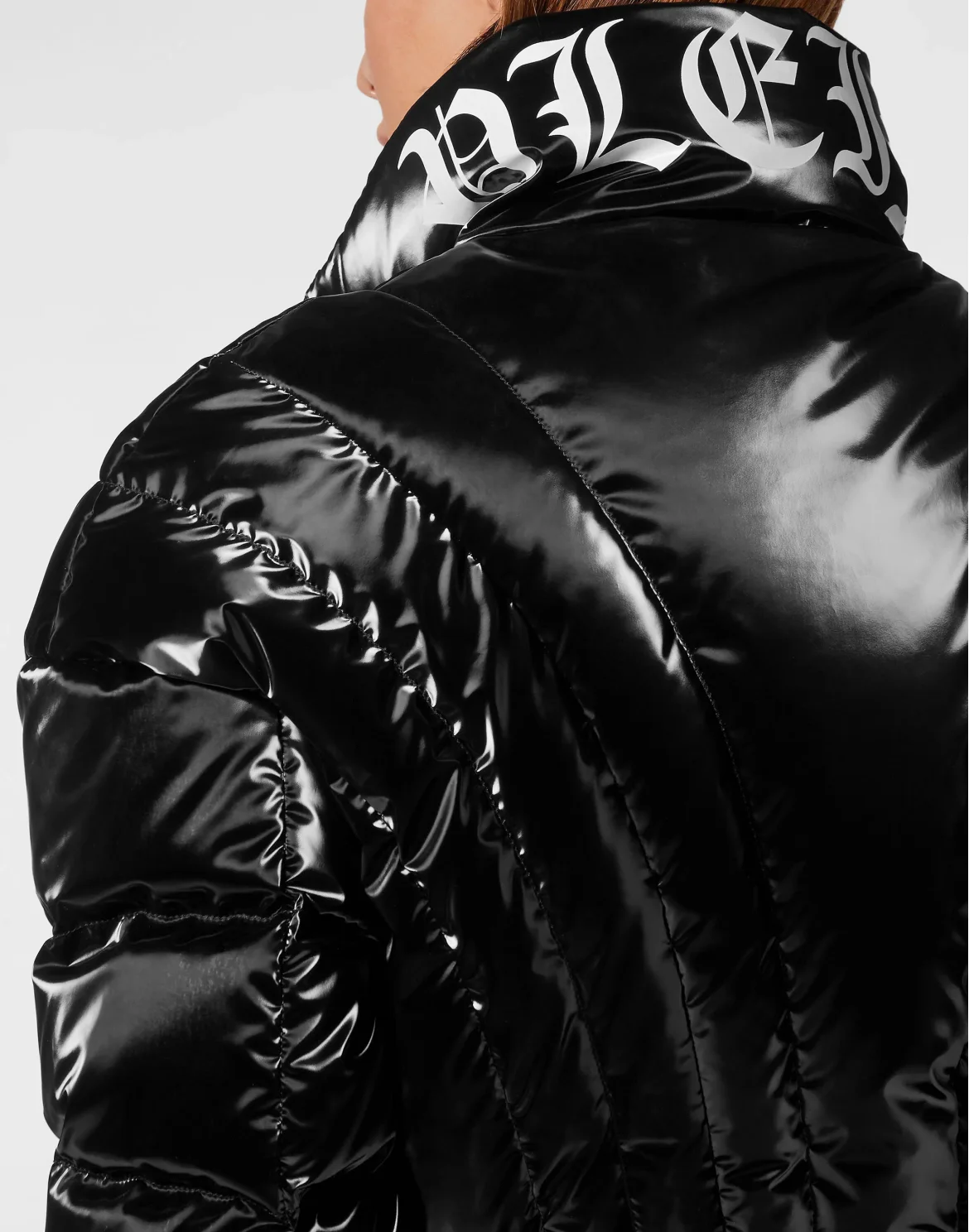 Nylon Multicutting Puffer Jacket, цвет: Черный