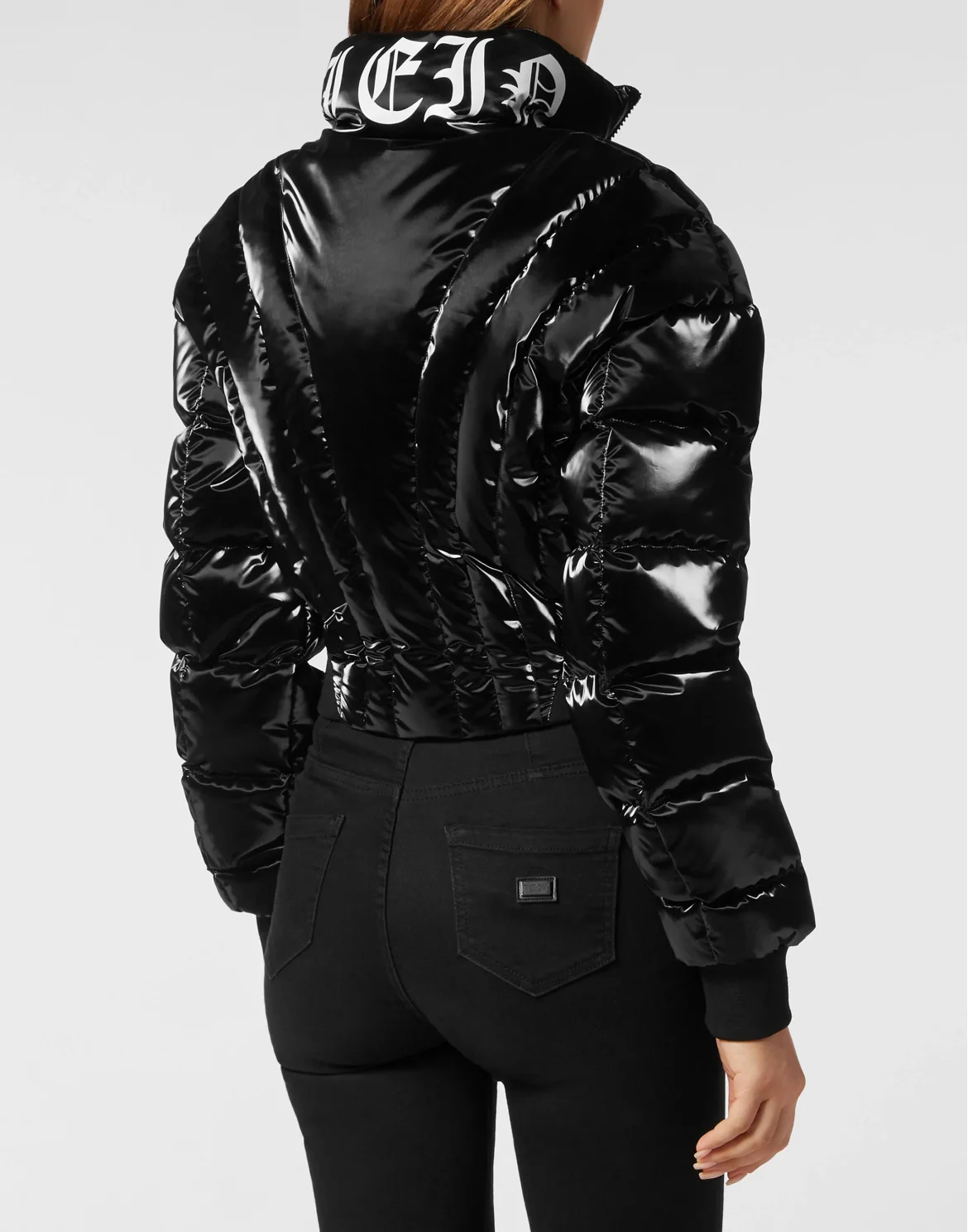 Nylon Multicutting Puffer Jacket, цвет: Черный