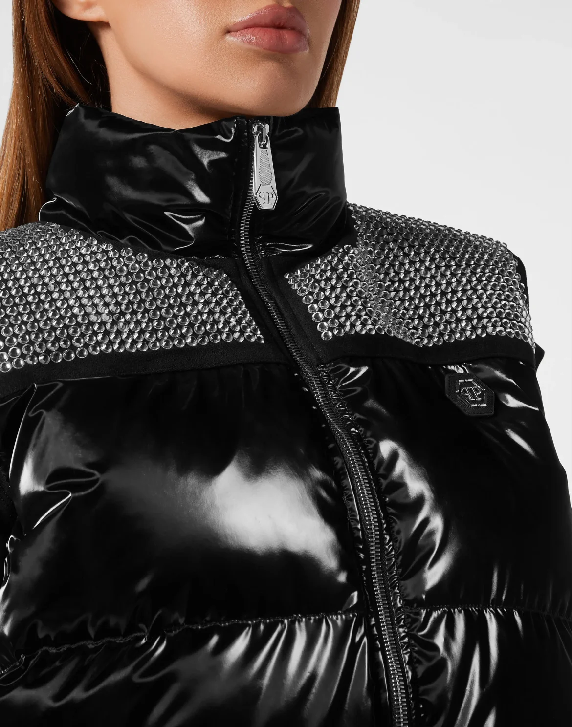 Crystal Down Jacket Vest, цвет: Черный