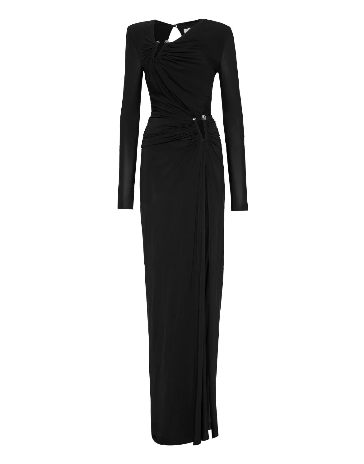 Crepe Jersey  Long Dress Piercing, цвет: Черный
