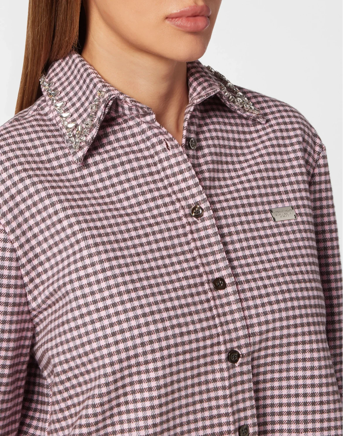 Tartan Oversize Shirt, цвет: Розовый