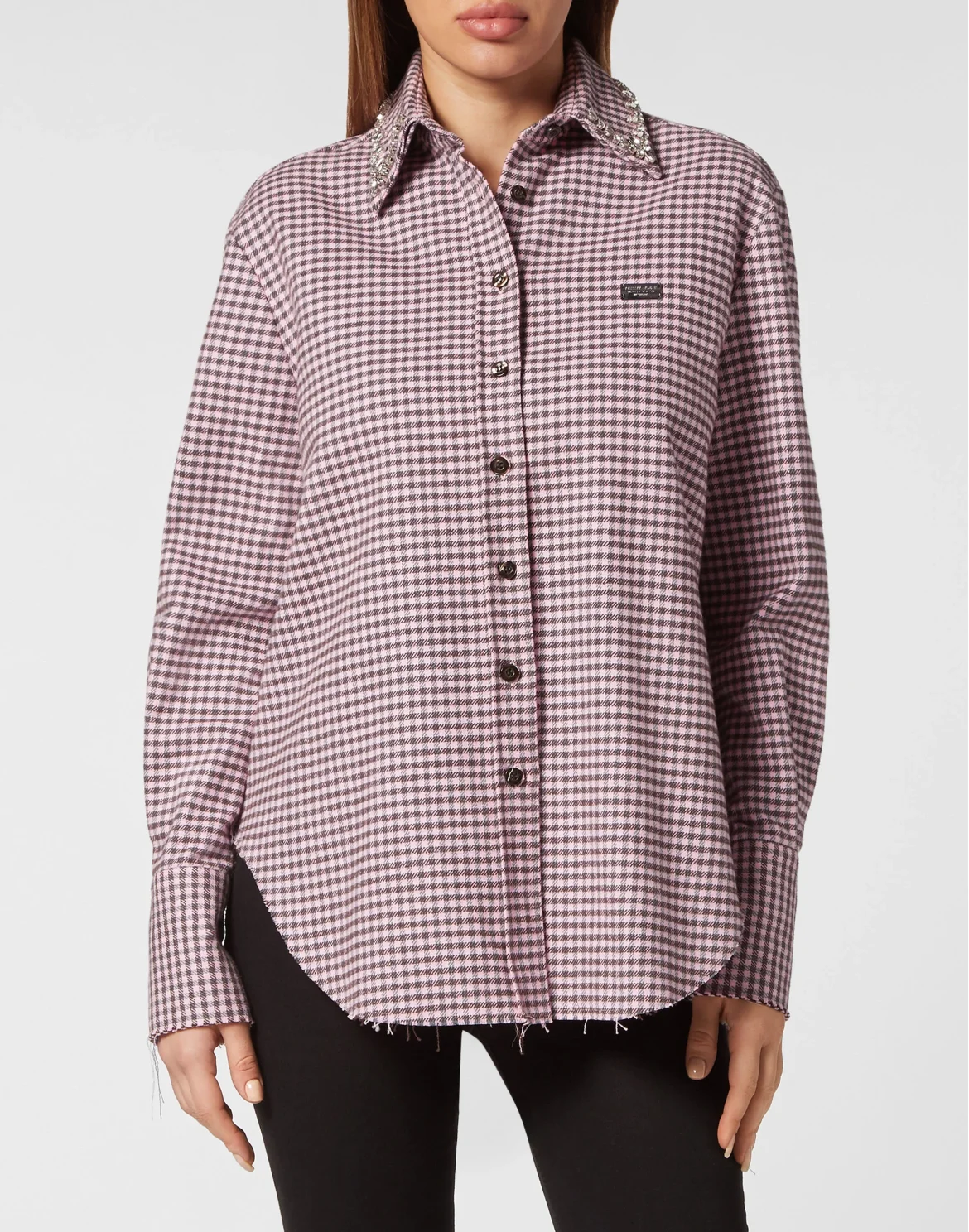 Tartan Oversize Shirt, цвет: Розовый