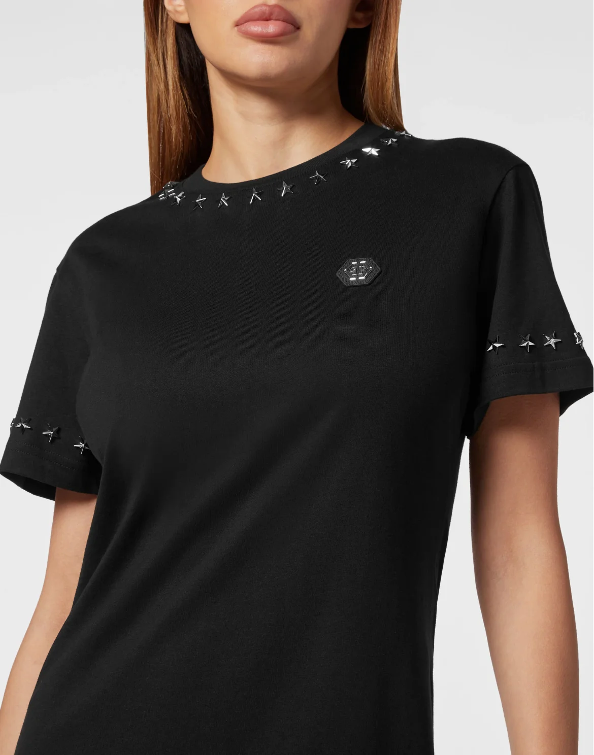 Sexy Pure T-shirt Dress Stars, цвет: Черный