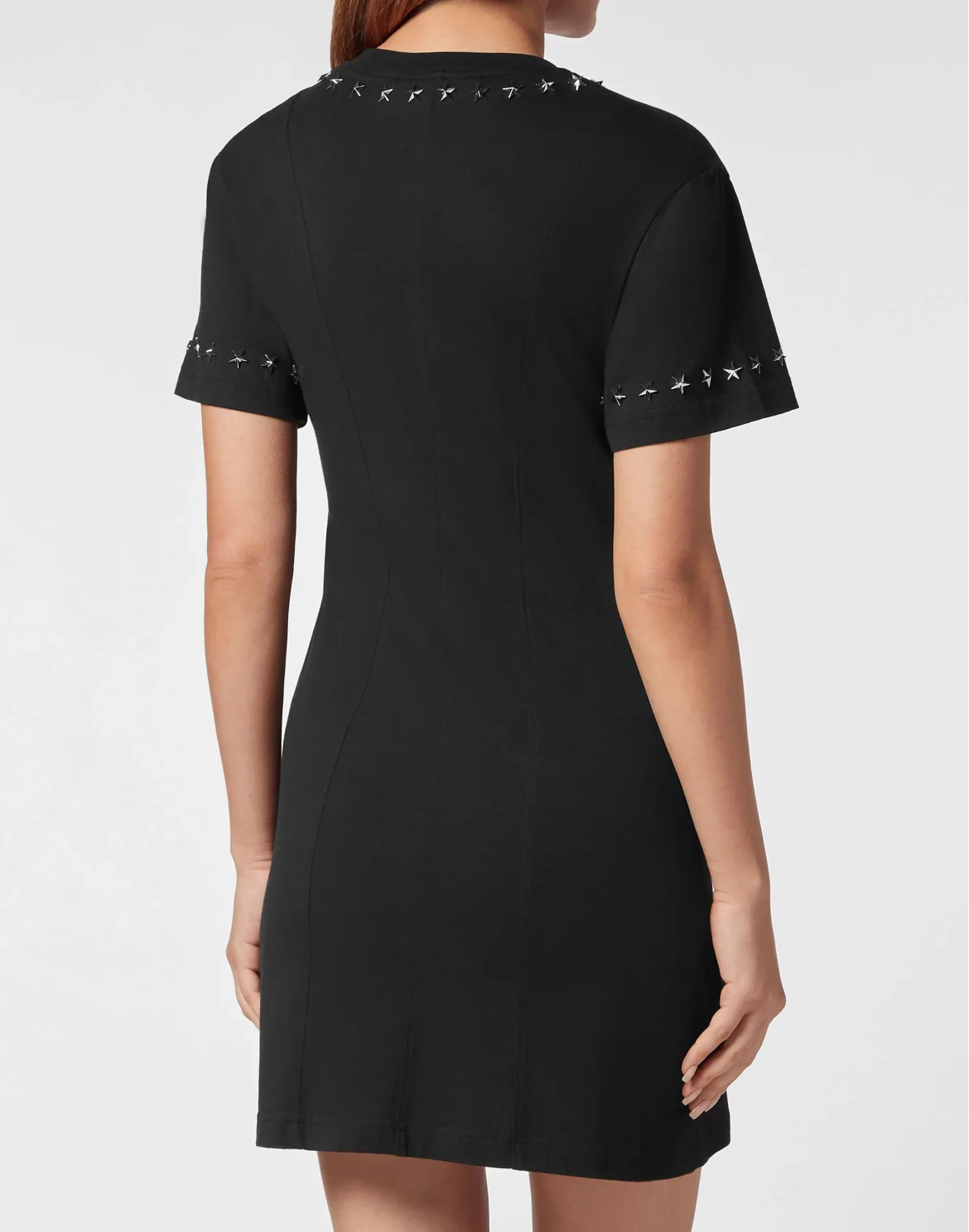 Sexy Pure T-shirt Dress Stars, цвет: Черный