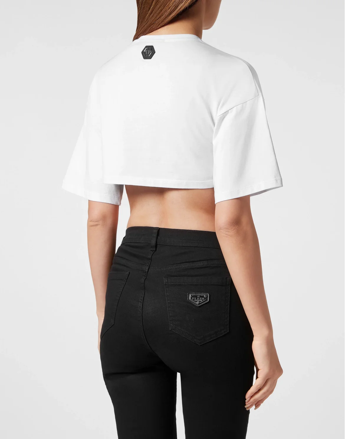 Cropped T-shirt Skull&Bones, цвет: Белый