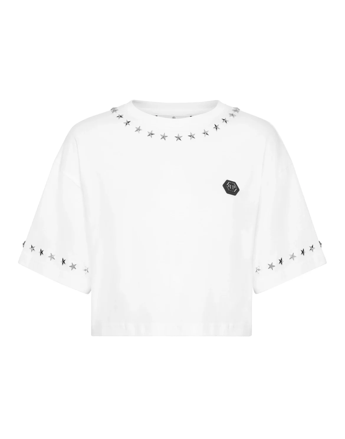 Cropped T-shirt Stars, цвет: Белый