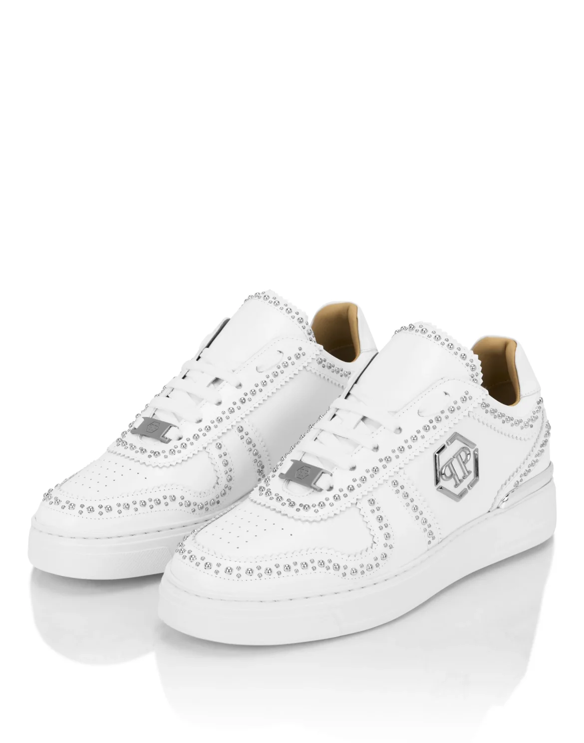 Leather Lo- Top Sneakers, цвет: Белый