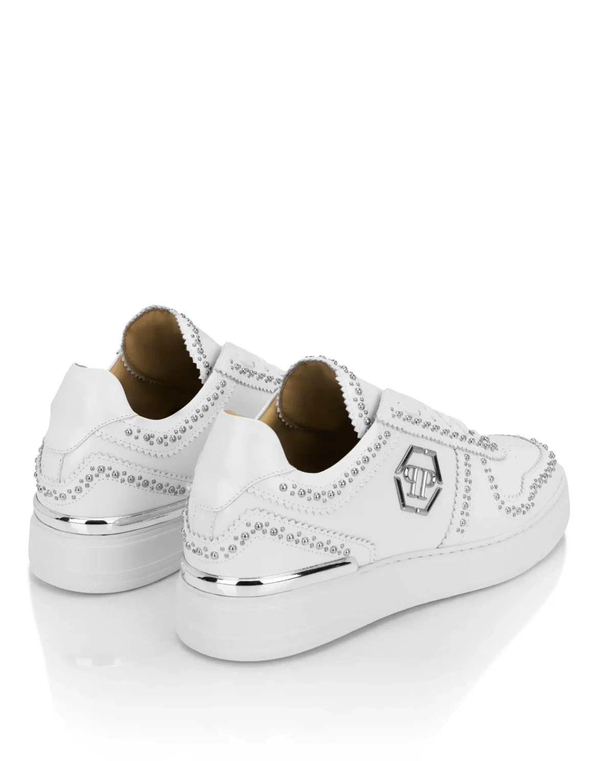 Leather Lo- Top Sneakers, цвет: Белый