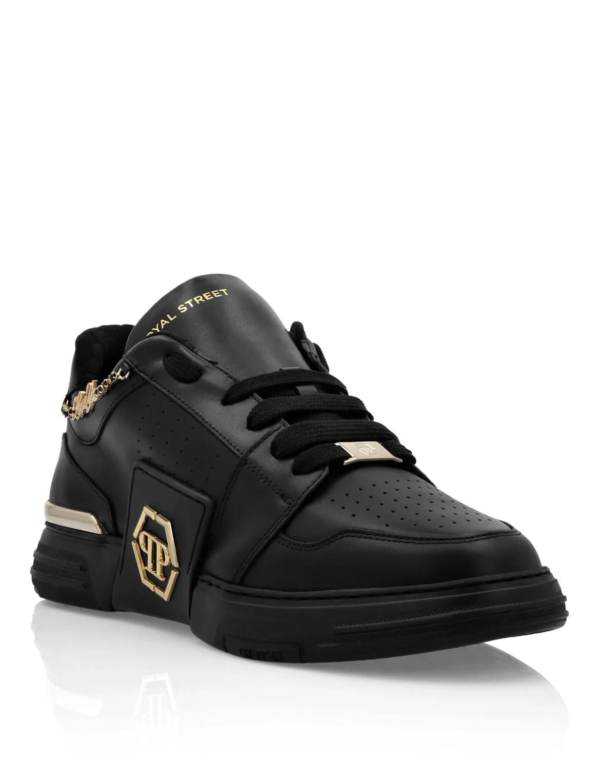 Lo-Top Nappa Leather Royal Street Sneakers, цвет: Черный