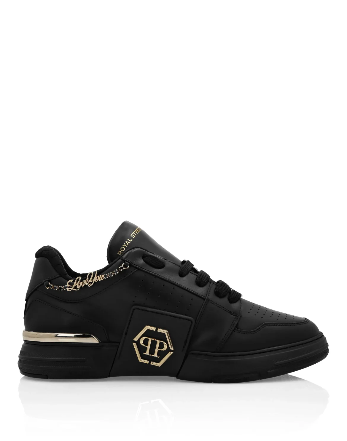 Lo-Top Nappa Leather Royal Street Sneakers, цвет: Черный