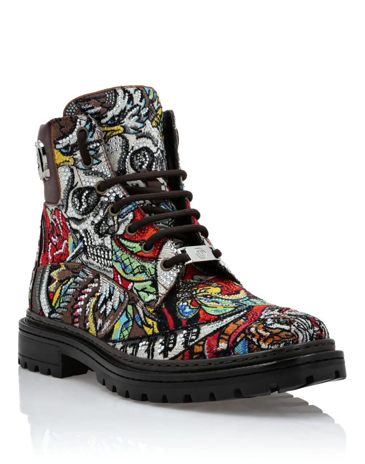 Nappa Boots Flat Mid Tattoo, цвет: Мультиколор