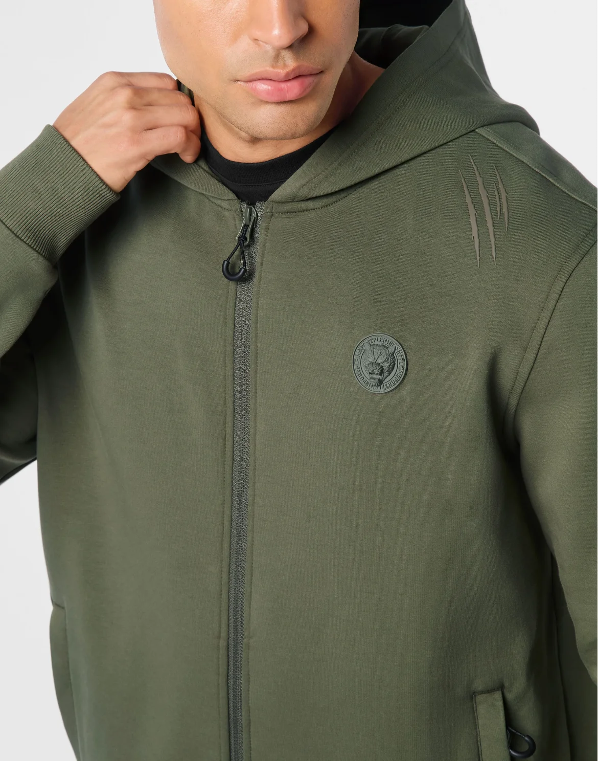Embossed Hoodie Sweatjacket, цвет: Камуфляж