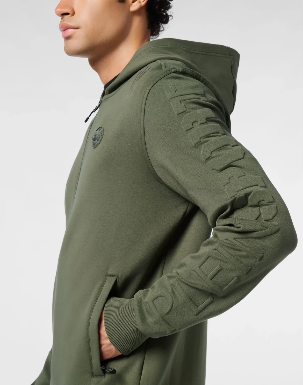 Embossed Hoodie Sweatjacket, цвет: Камуфляж