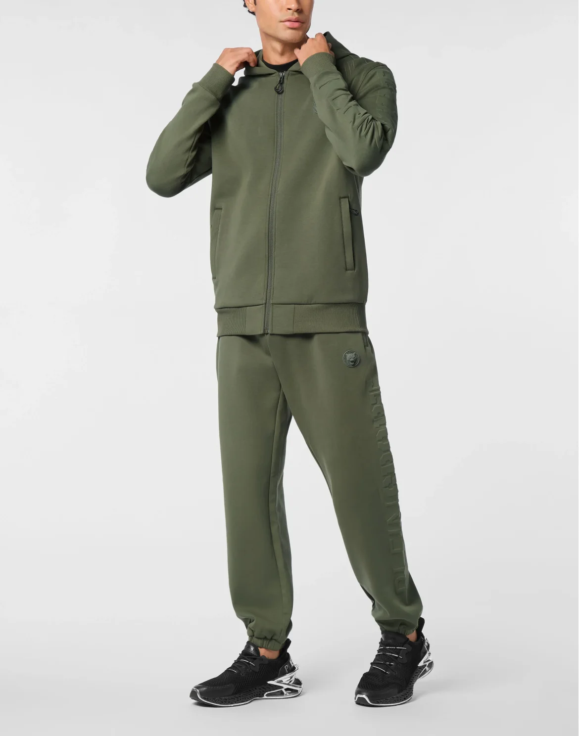 Embossed Hoodie Sweatjacket, цвет: Камуфляж