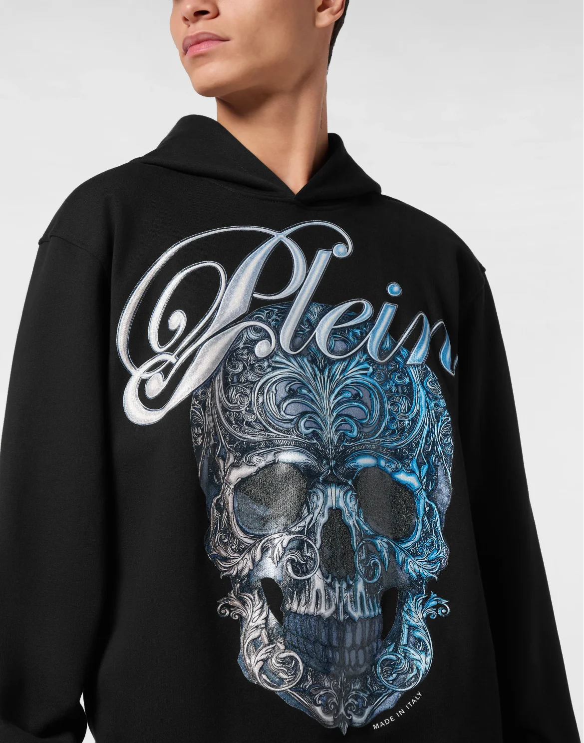 Hoodie Gradient Skull, цвет: Черный