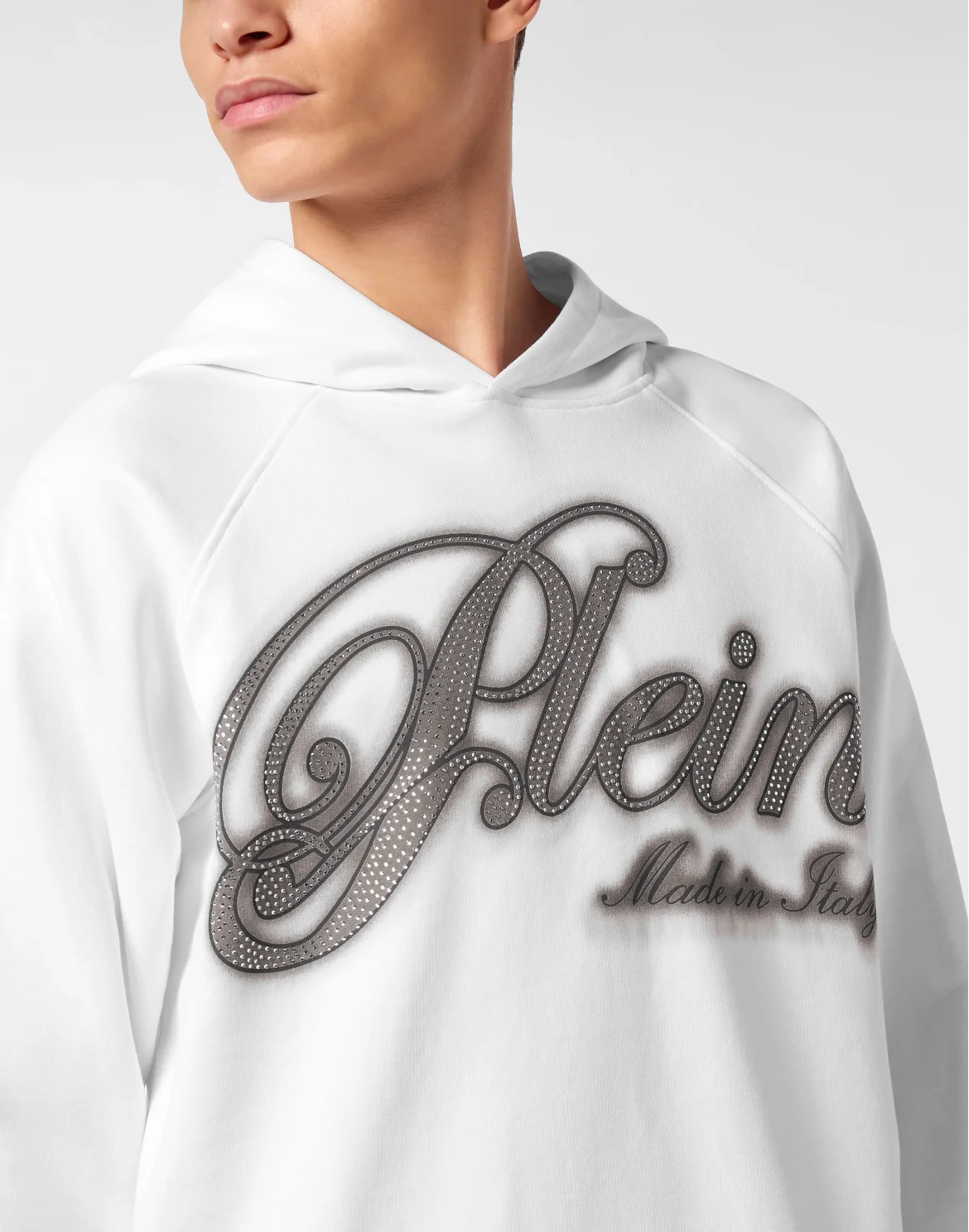 Hoodie Basic Strass Signature, цвет: Белый