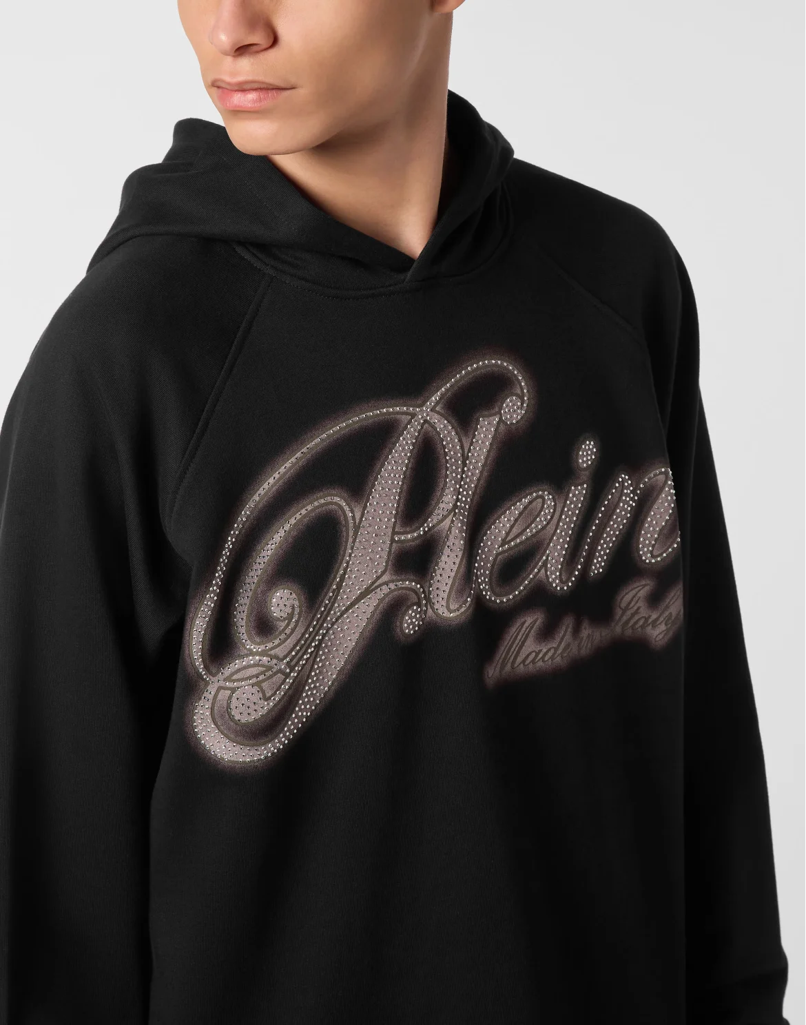 Hoodie Basic Strass Signature, цвет: Черный