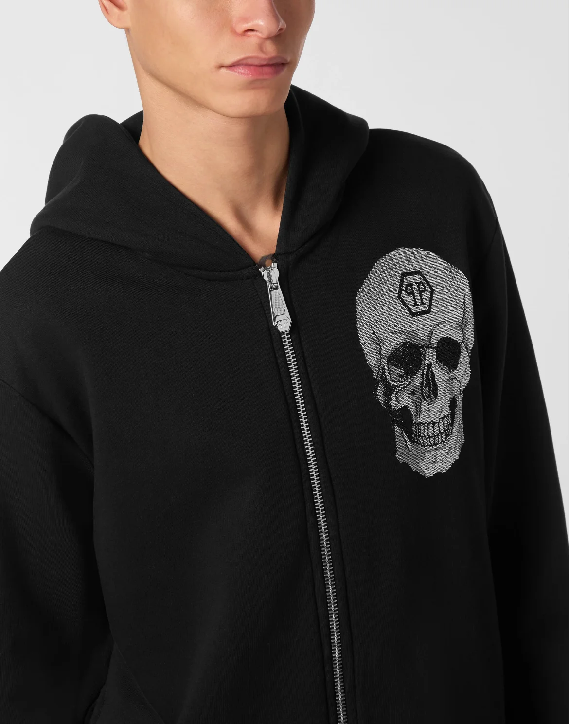 Zip Hoodie Crystal Skull, цвет: Черный