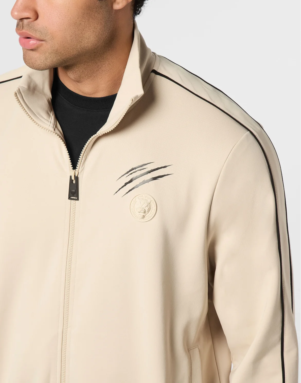 Tracksuit Zip Jacket, цвет: Бежевый