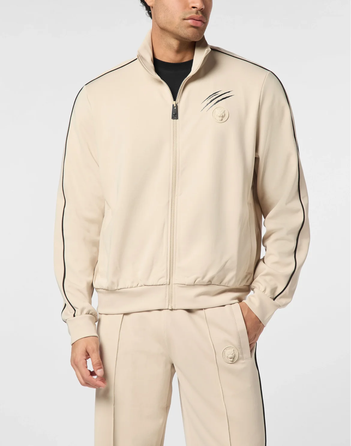 Tracksuit Zip Jacket, цвет: Бежевый