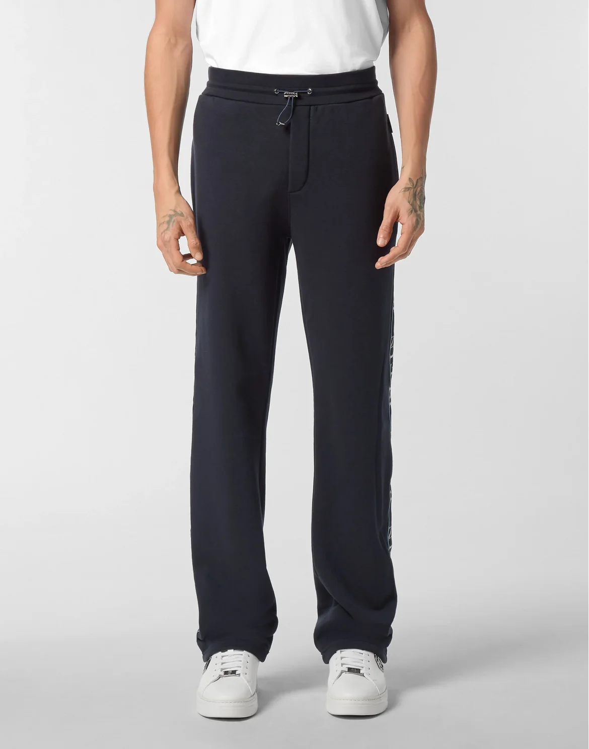 Fleece Tracksuit Pants Plein Tape, цвет: Синий