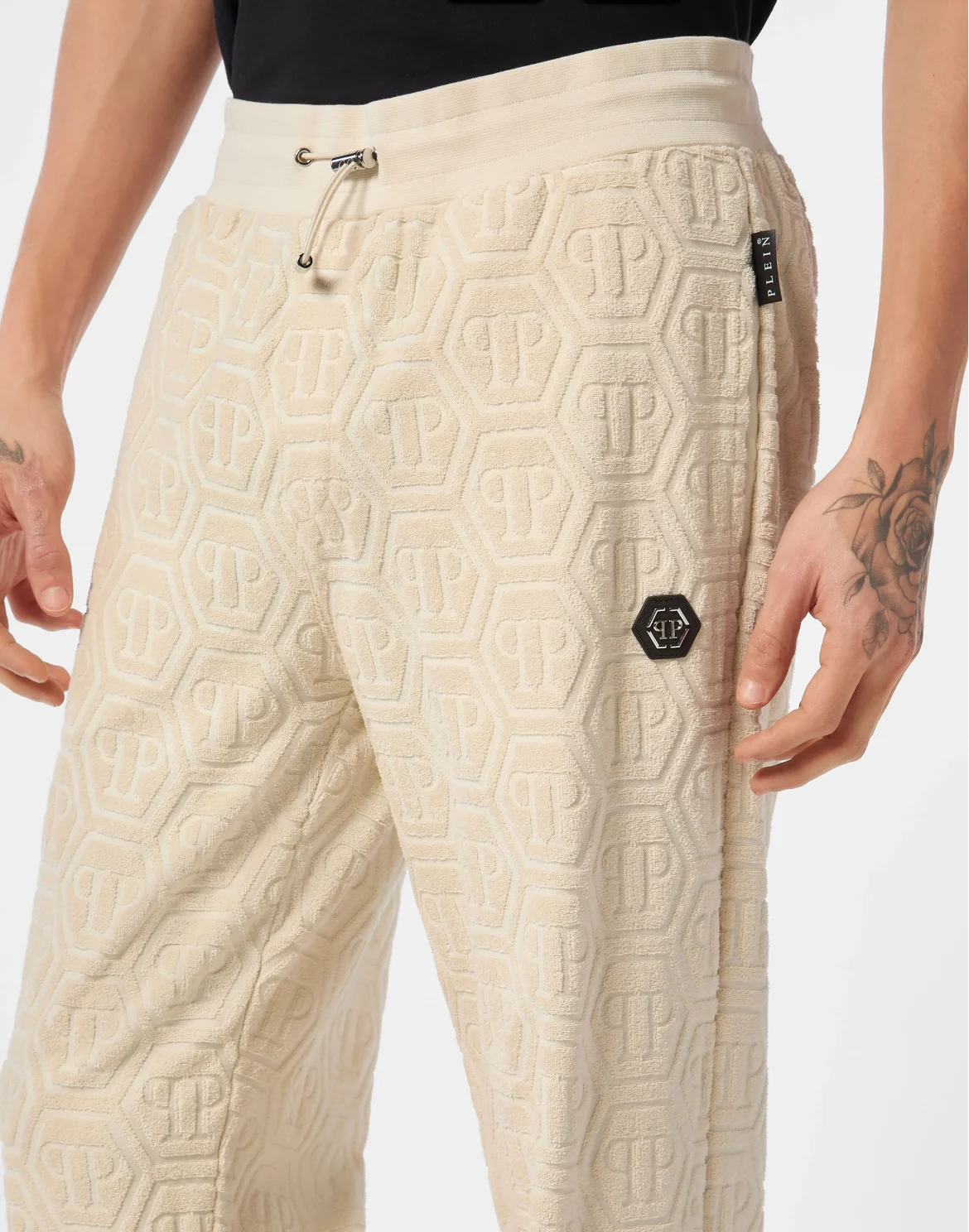 Jacquard Tracksuit Pants Monogram, цвет: Бежевый
