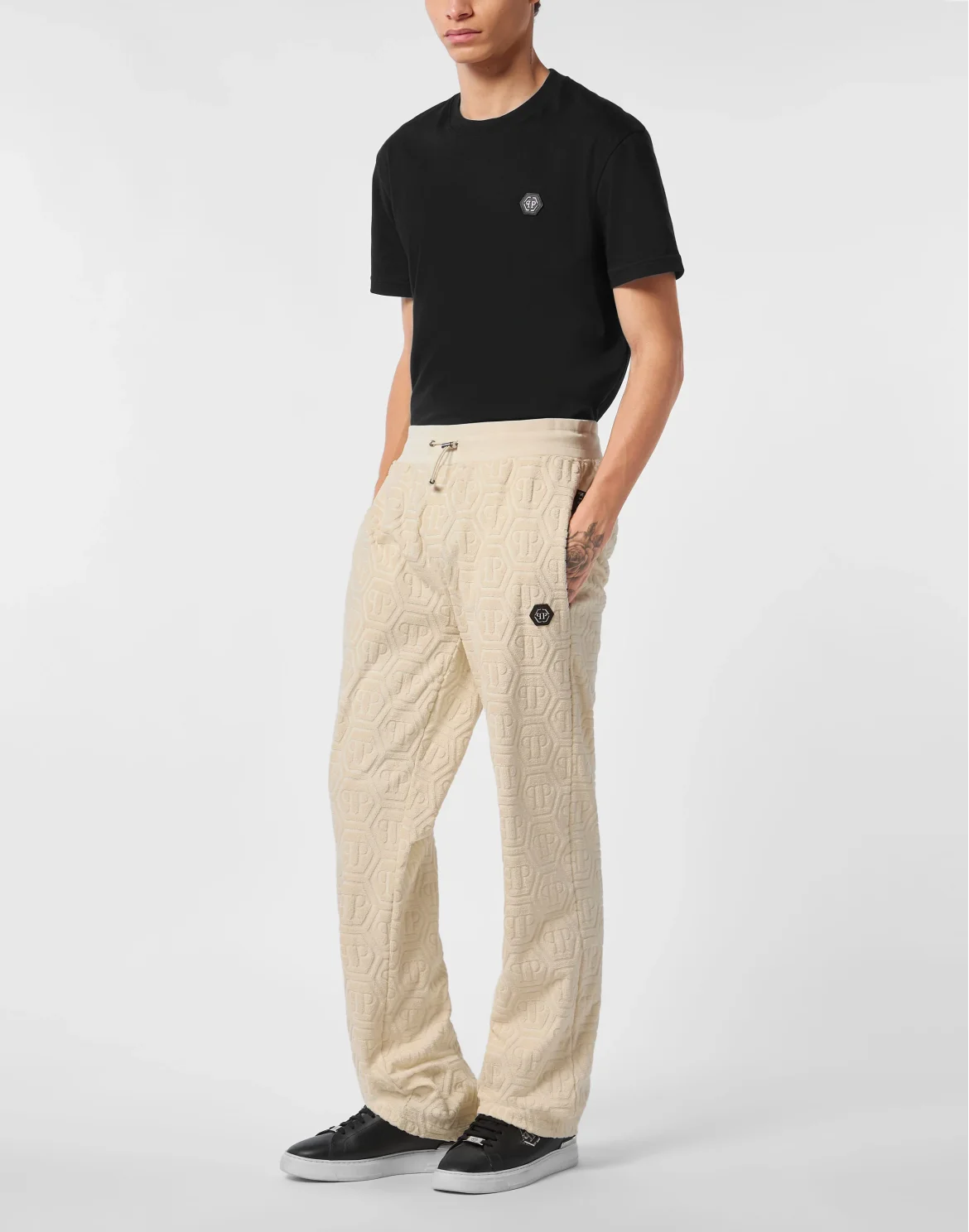 Jacquard Tracksuit Pants Monogram, цвет: Бежевый