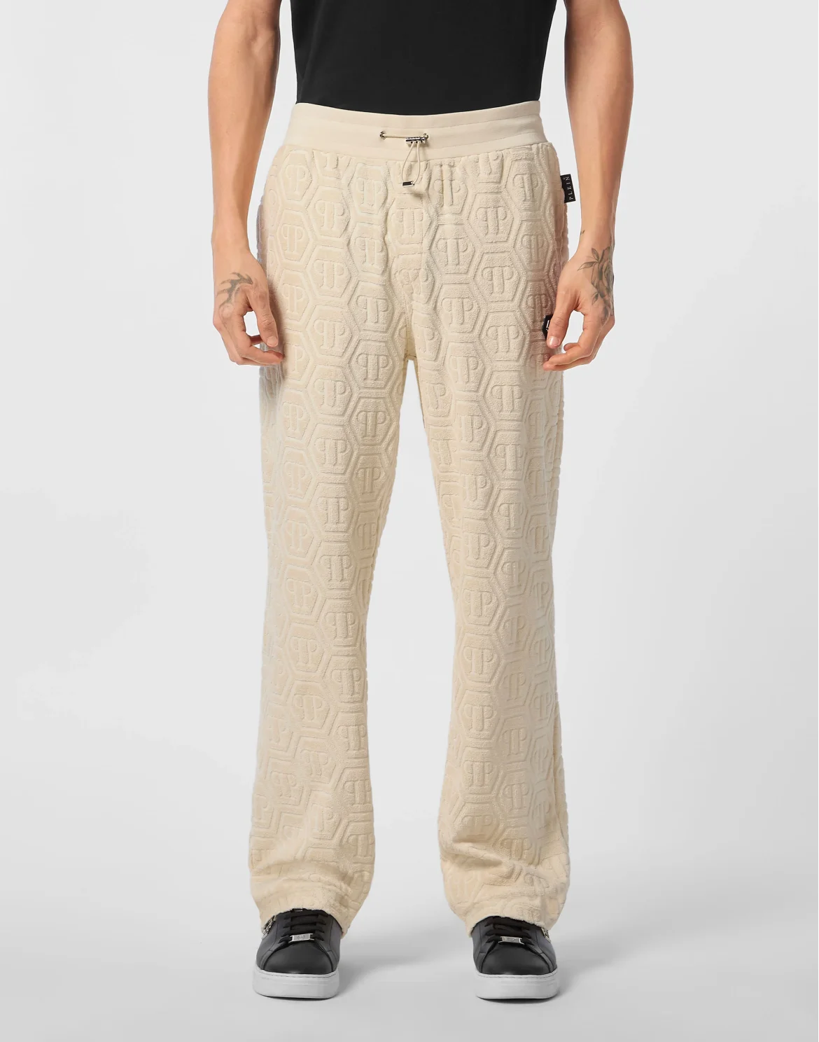 Jacquard Tracksuit Pants Monogram, цвет: Бежевый