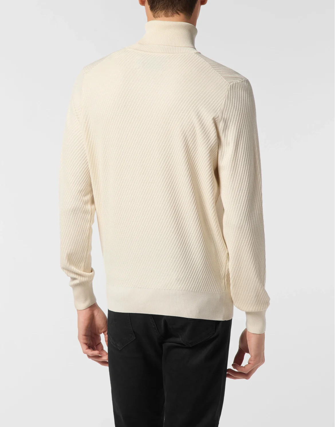 Knited Turtleneck Pullover Wool Silk Blend, цвет: Бежевый
