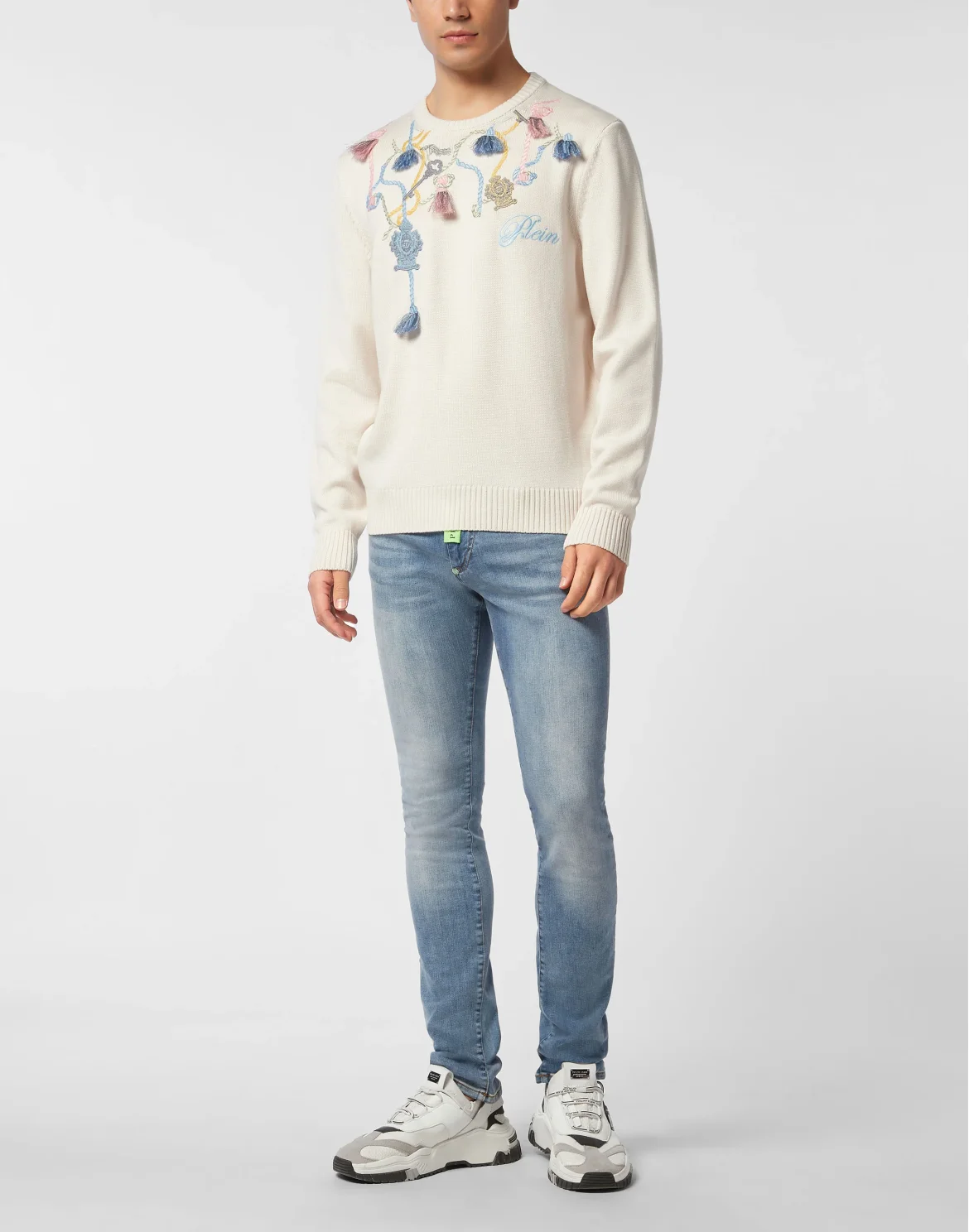 Merino Wool Round Neck Pullover, цвет: Бежевый