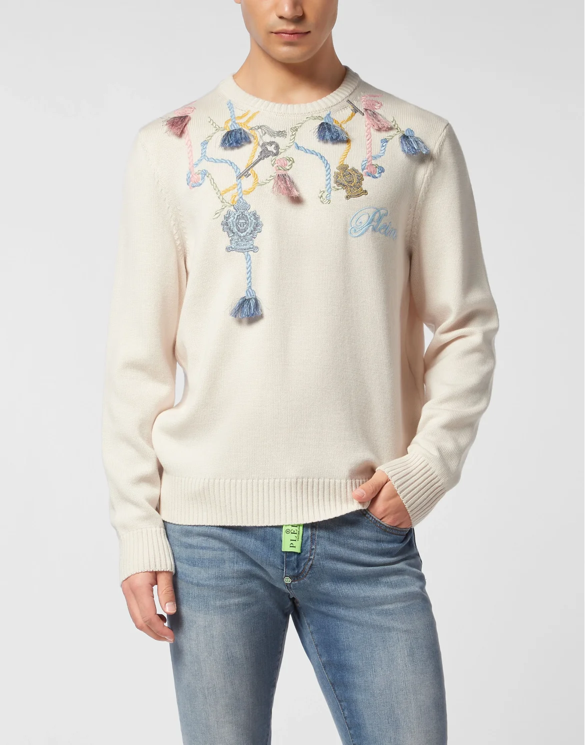 Merino Wool Round Neck Pullover, цвет: Бежевый