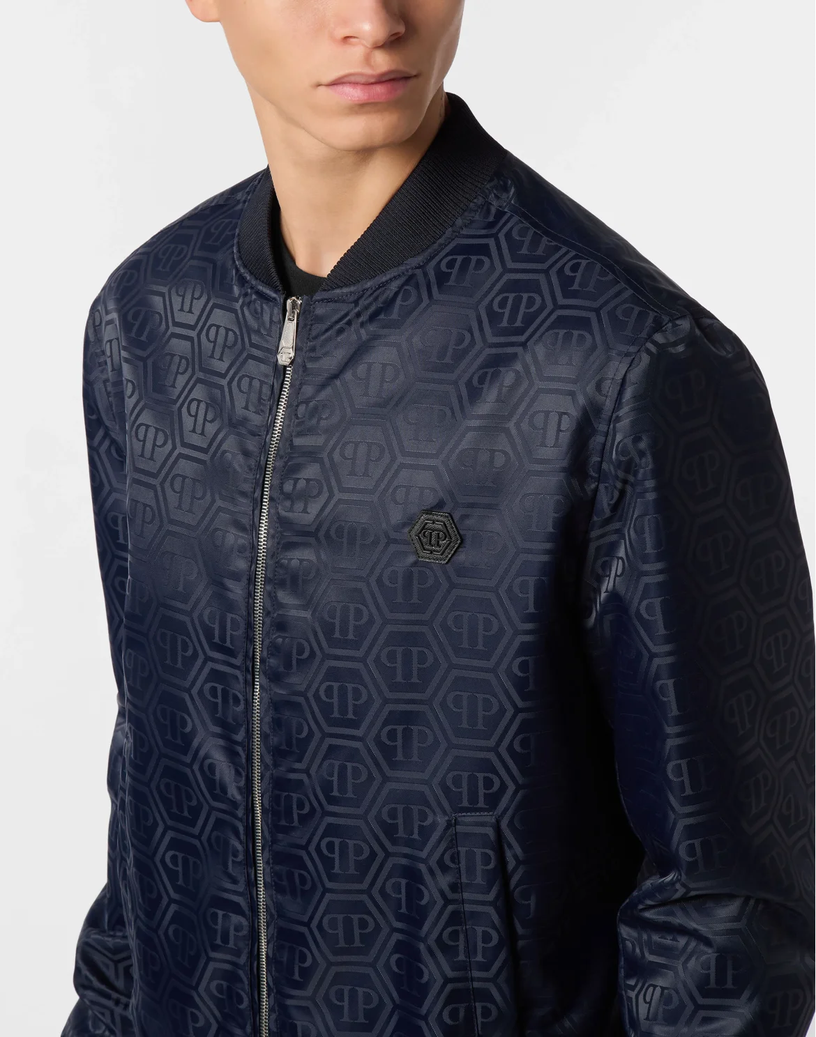 Nylon Bomber Jacquard Monogram, цвет: Синий