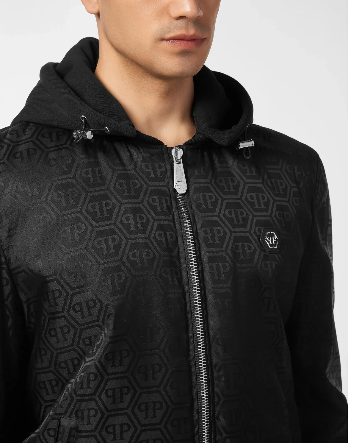 Nylon Hooded Bomber, цвет: Черный