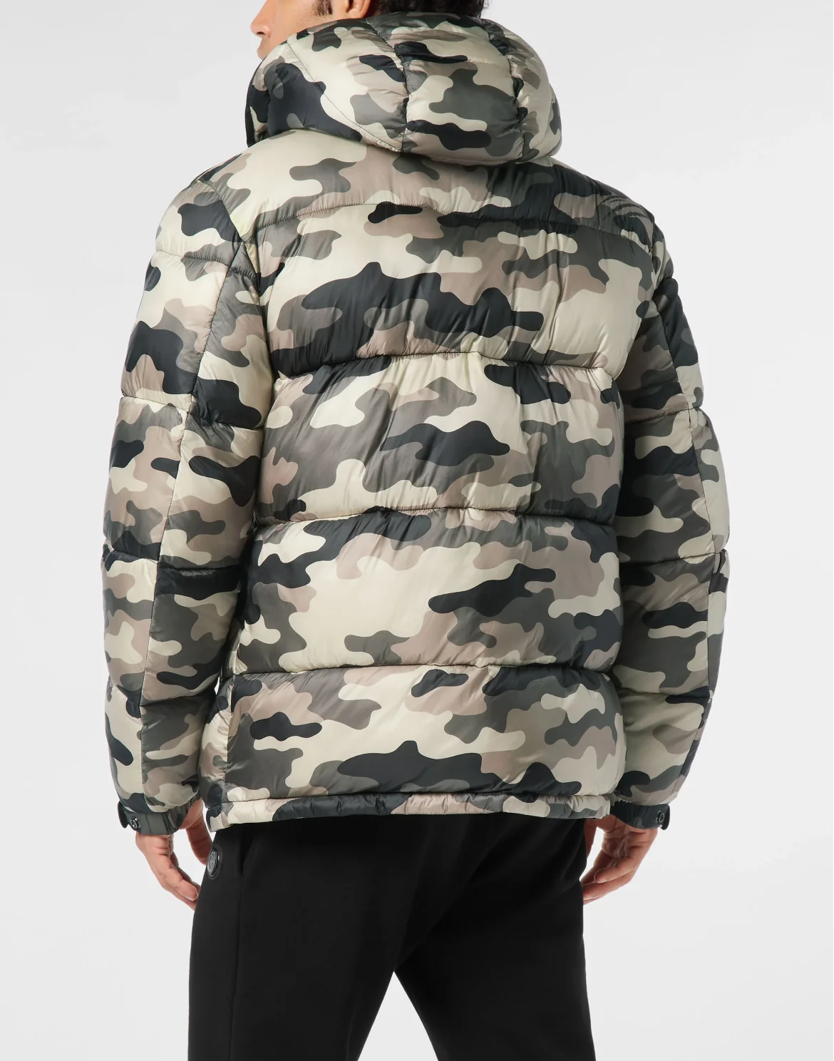 Puffer Jacket Camouflage, цвет: Черный