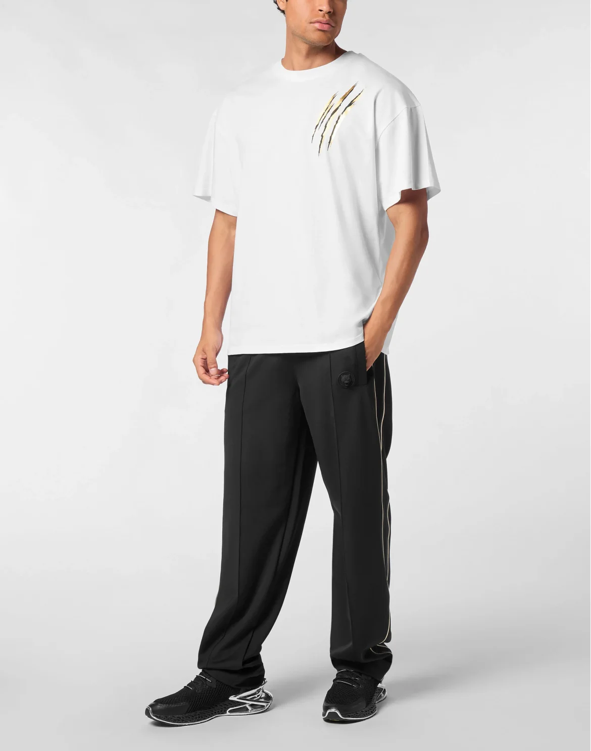 Cotton Round Neck T-Shirt Run Faster Scratch, цвет: Белый