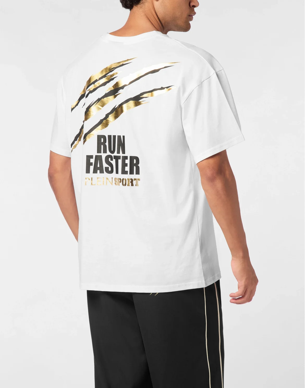 Cotton Round Neck T-Shirt Run Faster Scratch, цвет: Белый