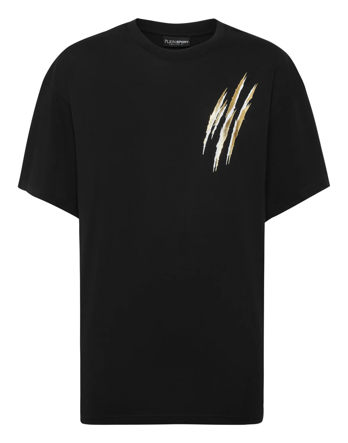 Cotton Round Neck T-Shirt Run Faster Scratch, цвет: Черный