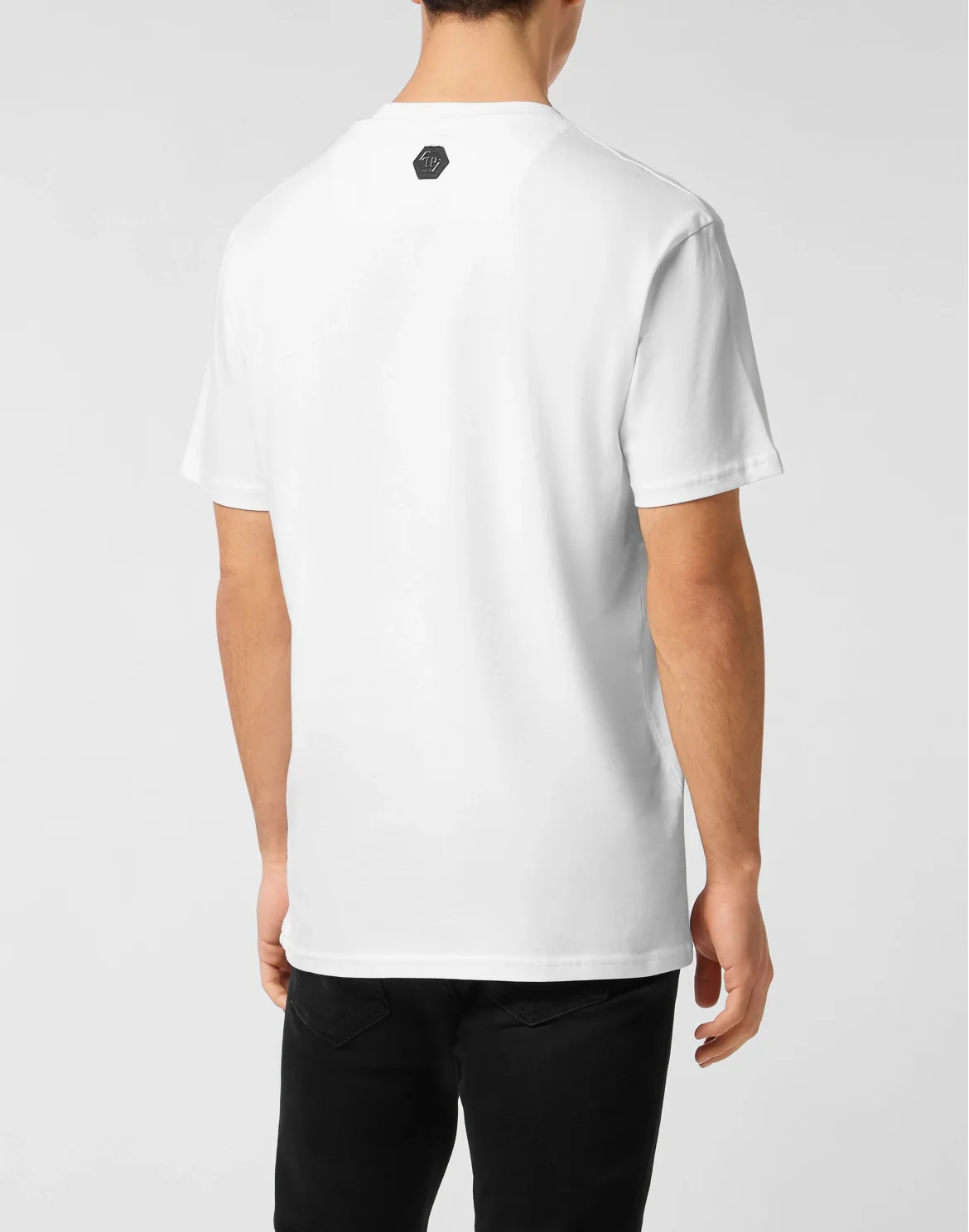 Embroidered Round Neck T-Shirt Teddy Bear, цвет: Белый