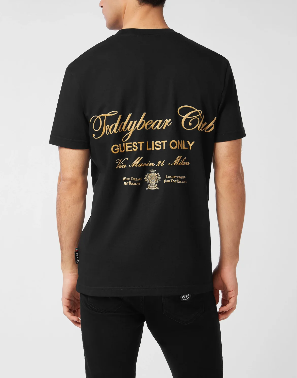 Round Neck T-Shirt Teddy Doorman, цвет: Черный