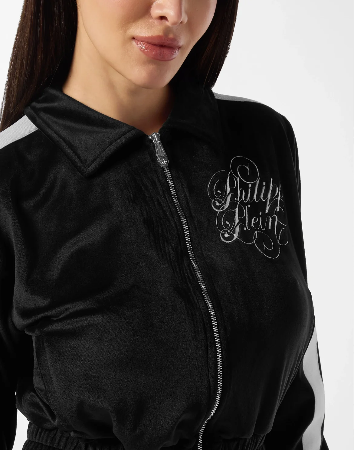 Chenille Tracksuit Jacket Signature, цвет: Черный