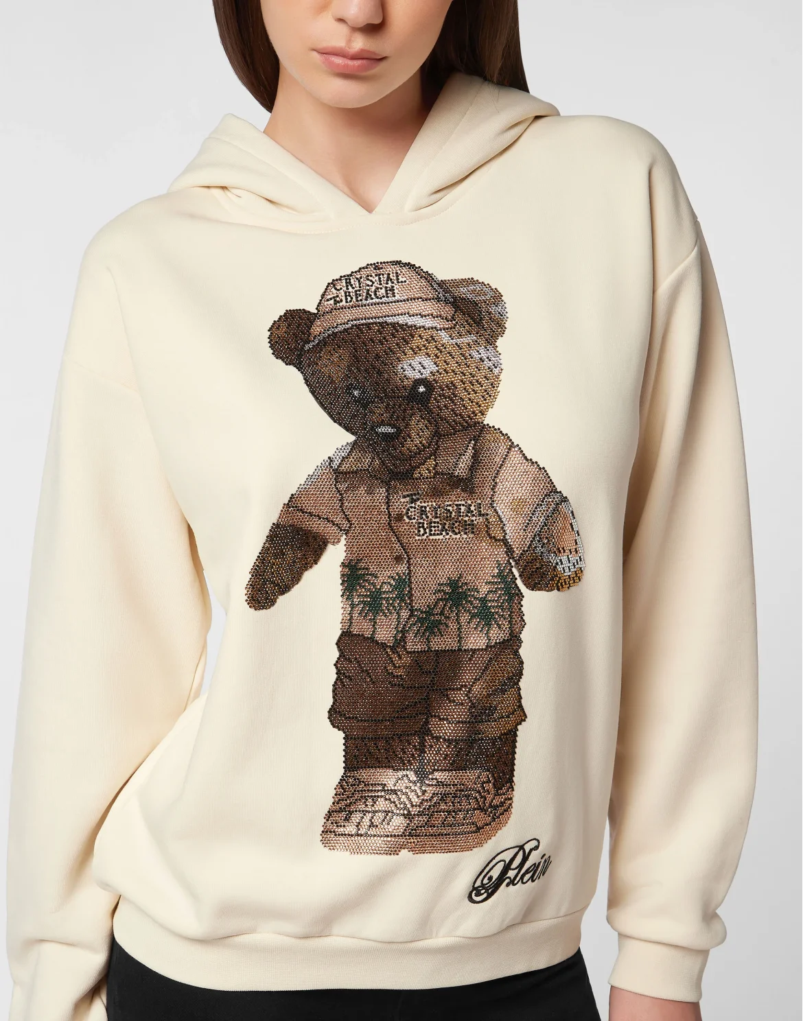 Cotton Venice Beach Fit Hoodie Teddy Beach Crystal, цвет: Бежевый