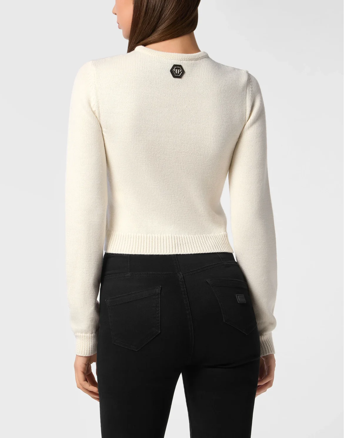 Cropped Round Neck Pullover Teddy Waiter, цвет: Бежевый