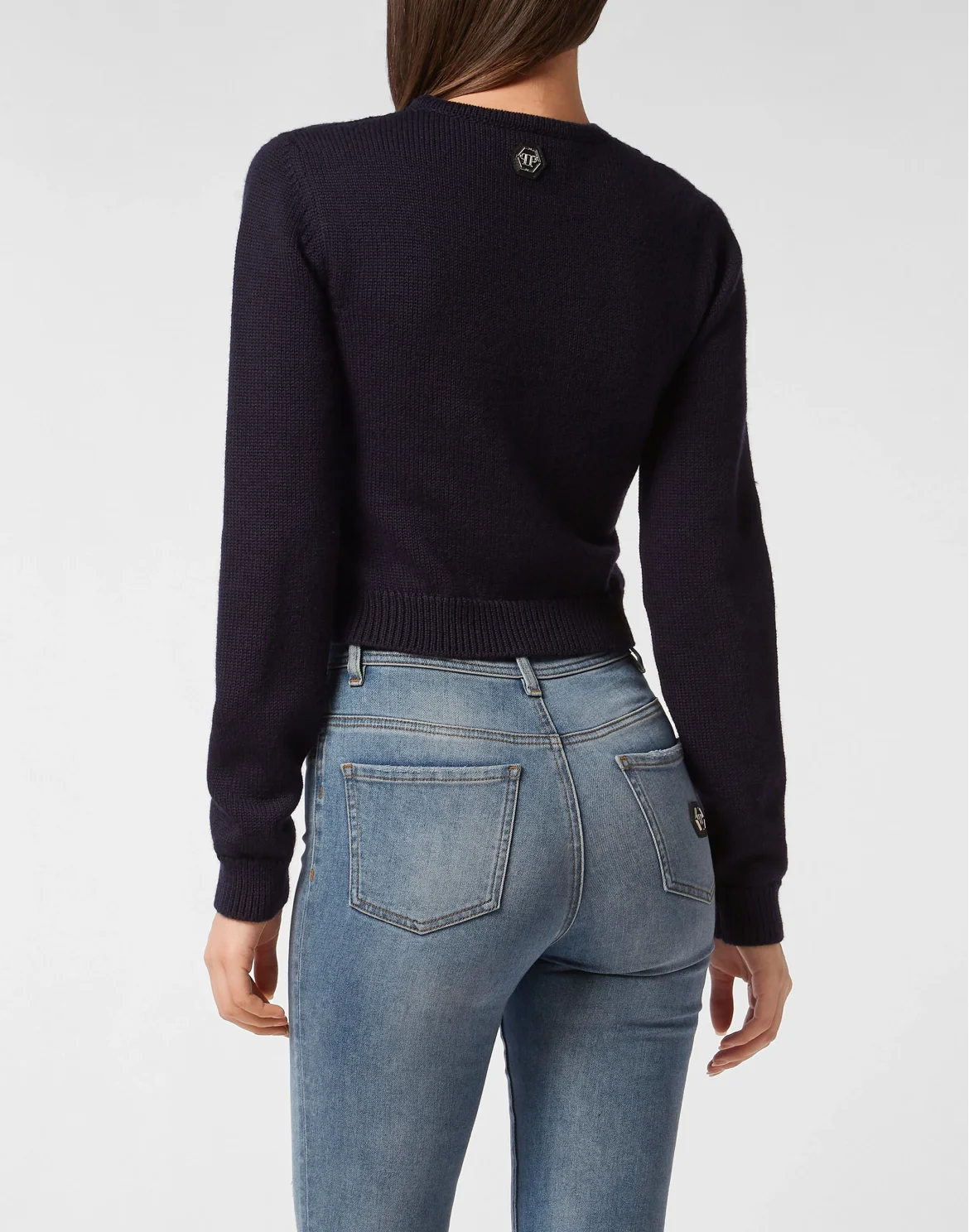 Cropped Round Neck Pullover Teddy Doorman, цвет: Синий