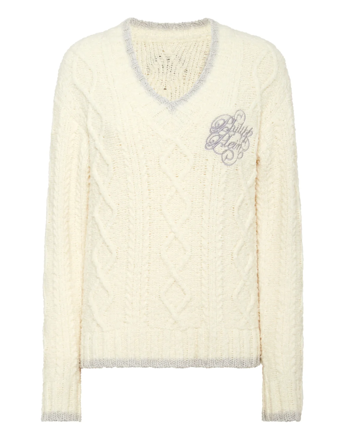 Loose Fit V-Neck Sweater, цвет: Бежевый