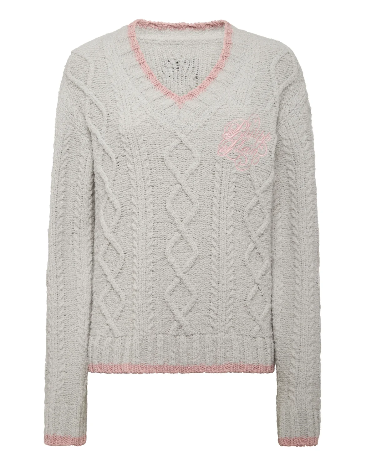 Loose Fit V-Neck Sweater, цвет: Серый