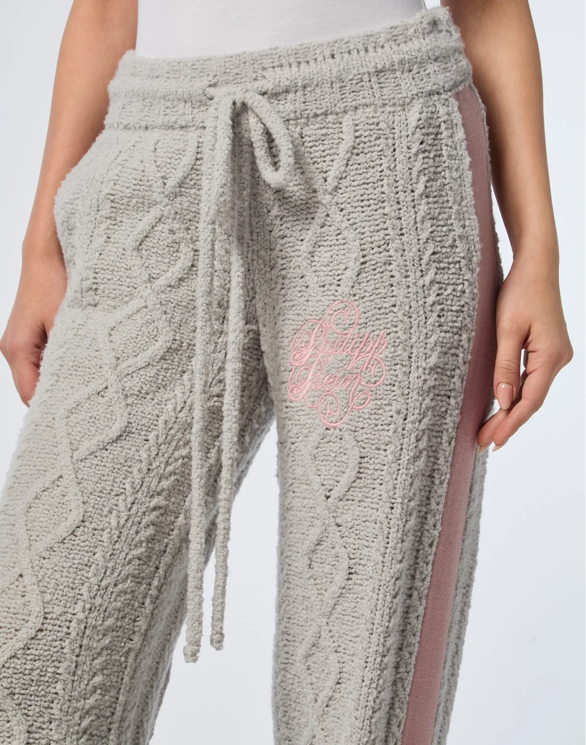 Knit Straight Joggers Signature, цвет: Серый