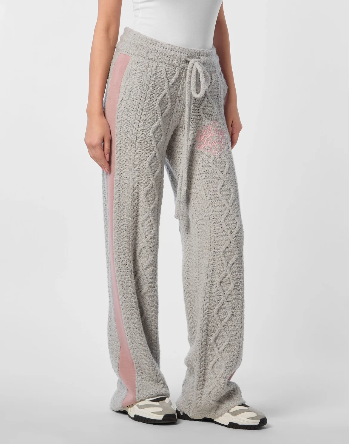 Knit Straight Joggers Signature, цвет: Серый