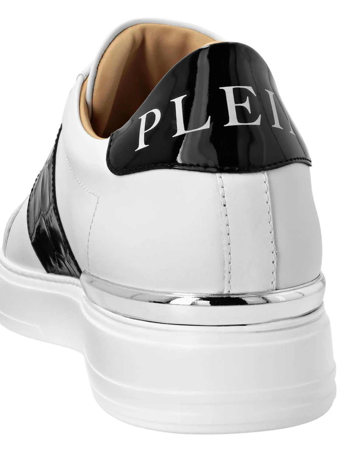 Mix Leather Lo-Top Sneakers Hexagon, цвет: Белый