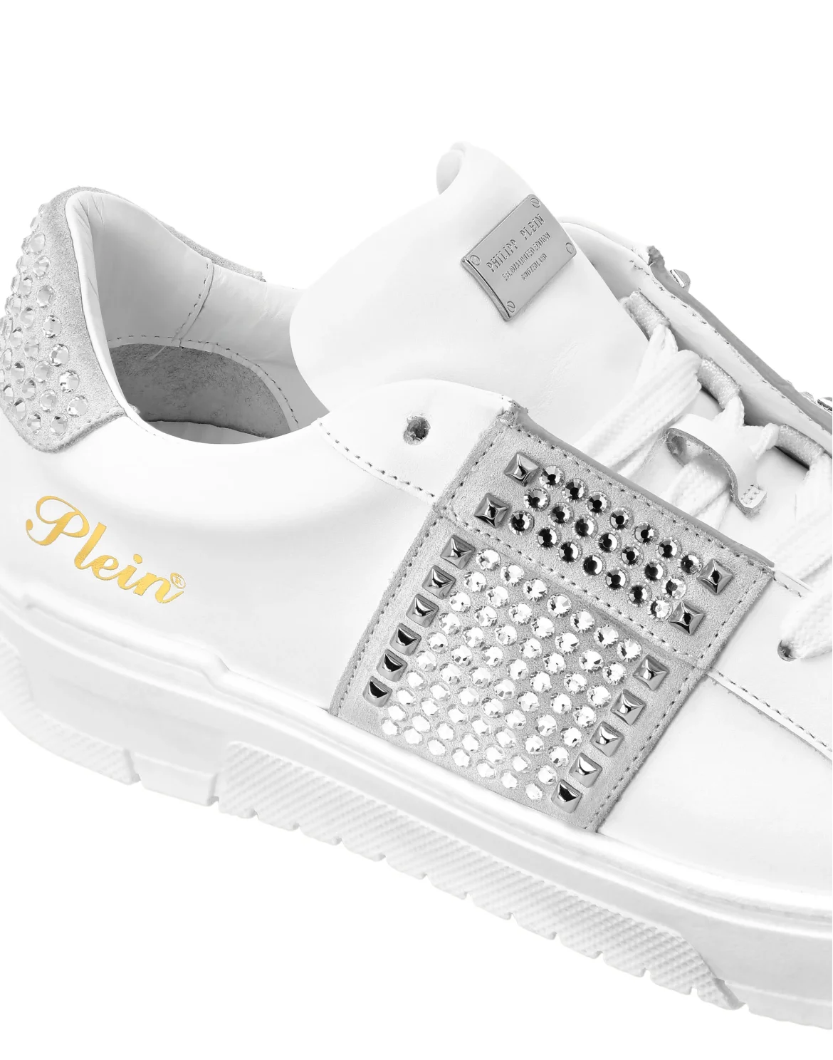 Low Top Sneakers Strass Studs, цвет: Белый