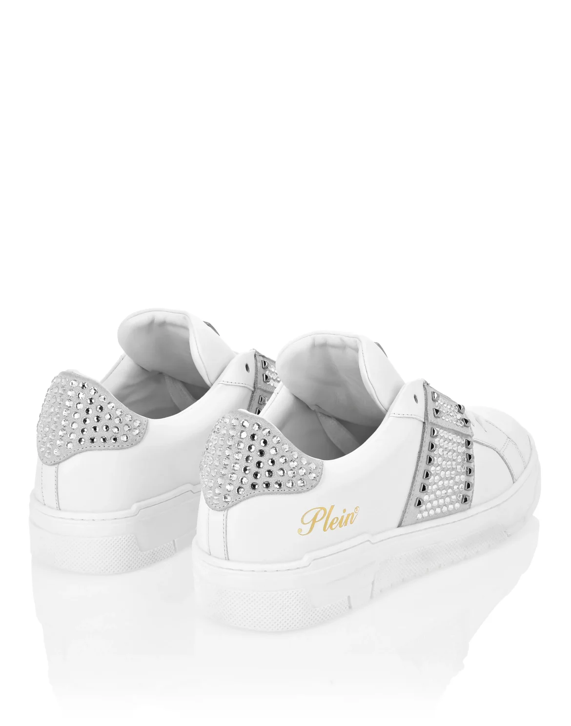 Low Top Sneakers Strass Studs, цвет: Белый